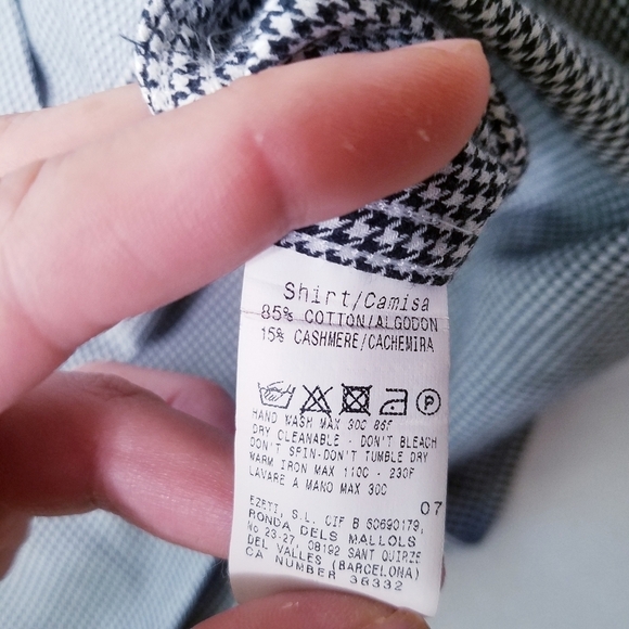 🌸Ermenegildo Zegna | Cashmere Blend Buttondown Shirt L - Picture 10 of 11